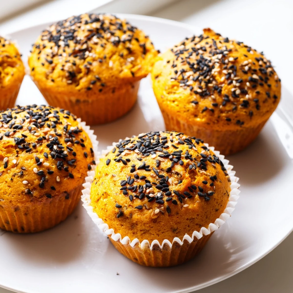 Japanese Sesame Pumpkin Muffins