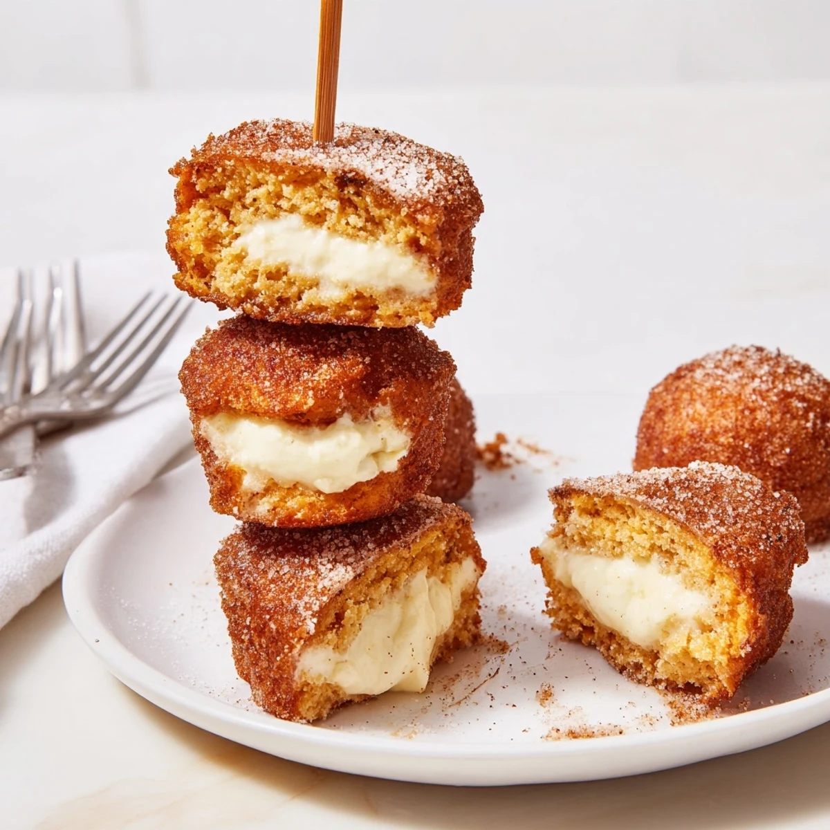 Colorful and fluffy cream cheese sweet potato muffin skewers perfect for party platters.