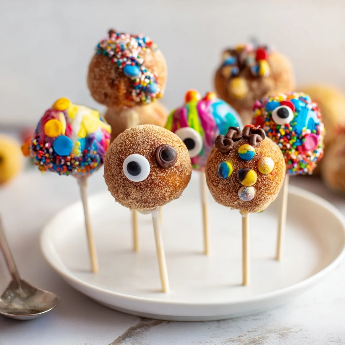 Cinnamon Sugar Monster Cake Pops