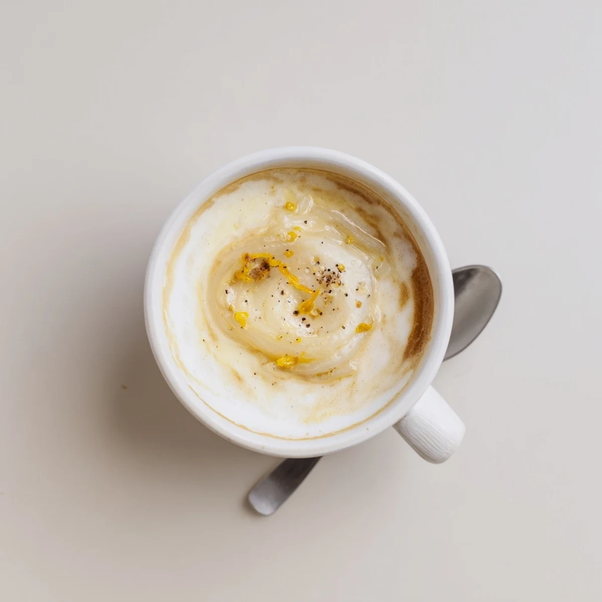 Savor each sip of this bold Onion Latte, perfect for adventurous coffee lovers.