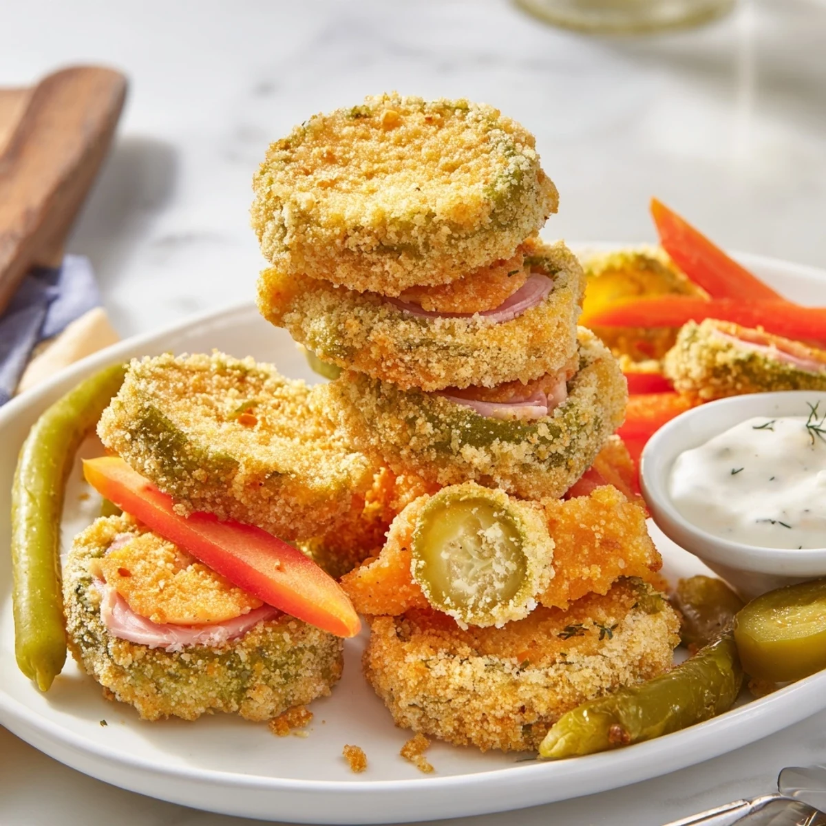 A vibrant platter showcasing the delicious Pickle Lovers Meal, ideal for gatherings.  