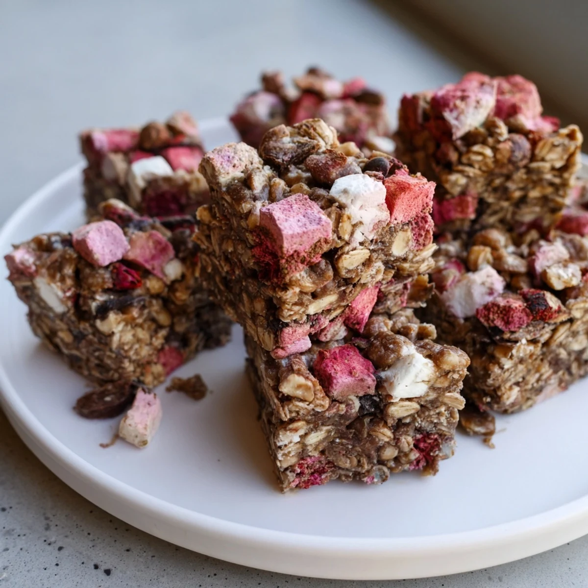 Homemade gummies and freeze-dried candy elevate these DIY snack bars beautifully.  