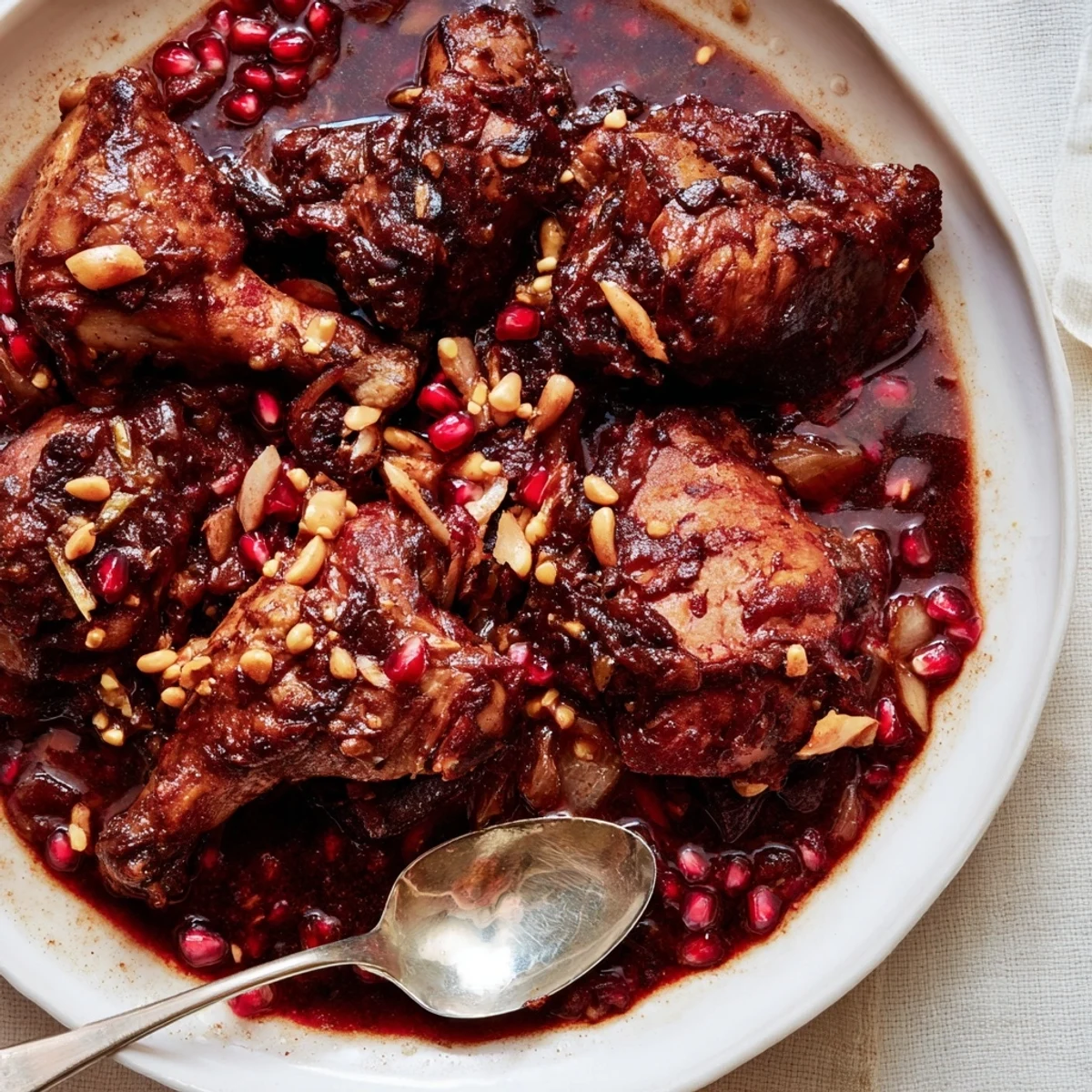 Warm, hearty Budget Fesenjan Stew, perfect with basmati rice, offering a taste of Persia, budget friendly.