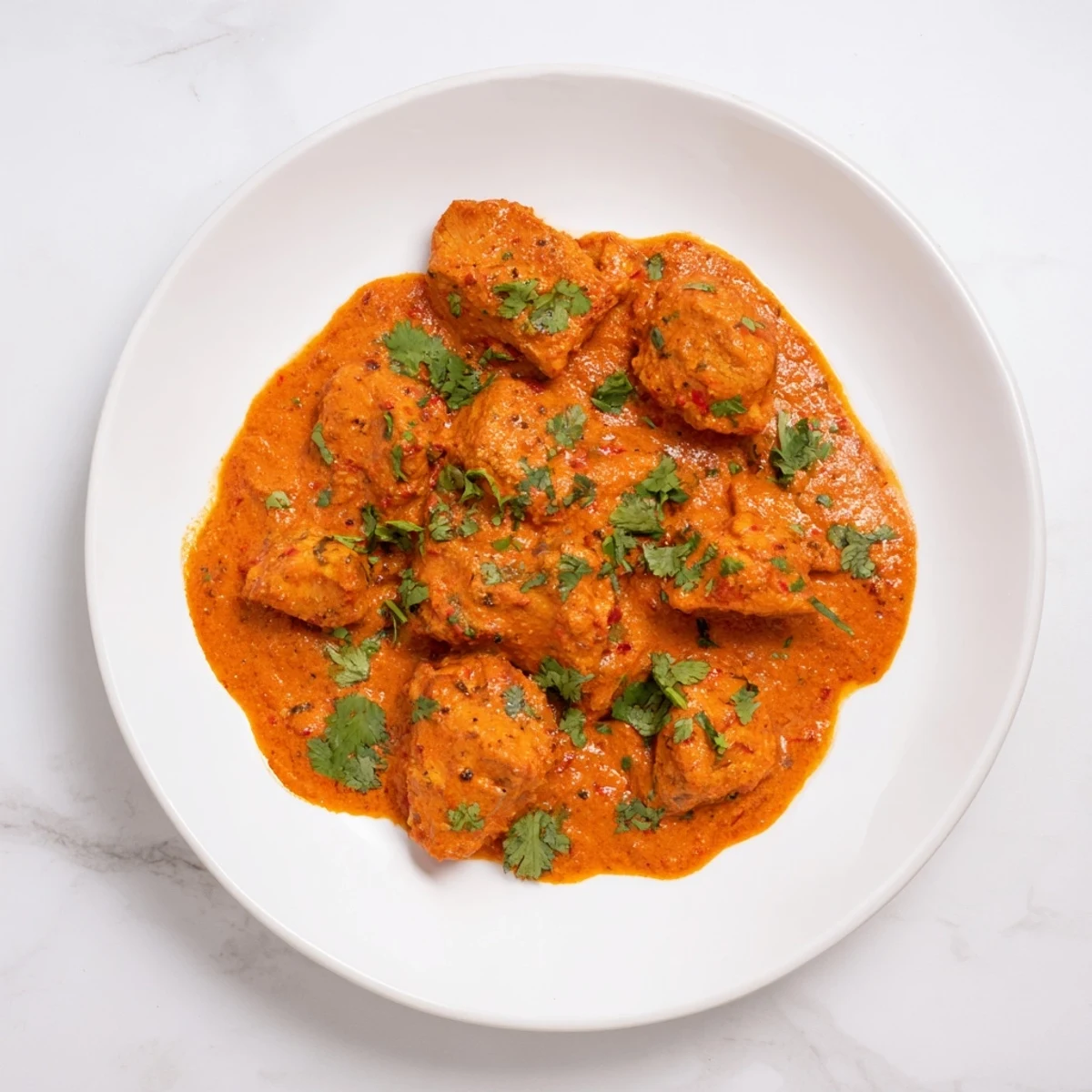 Vibrant Instant Pot Chicken Tikka Masala, creamy coconut based, served with fluffy basmati rice, ready to enjoy.