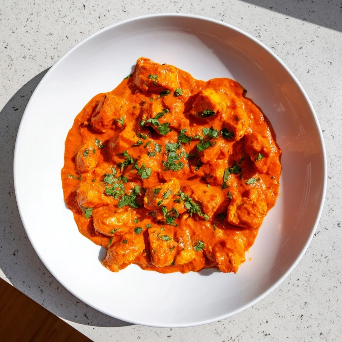 Sizzling photo of the dairy-free Instant Pot Chicken Tikka Masala, a delicious Indian delight with tender, juicy chicken.