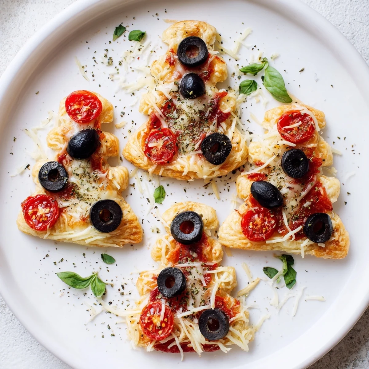 Golden and bubbly, these festive puff pastry Christmas tree pizza bites are perfect holiday appetizers.