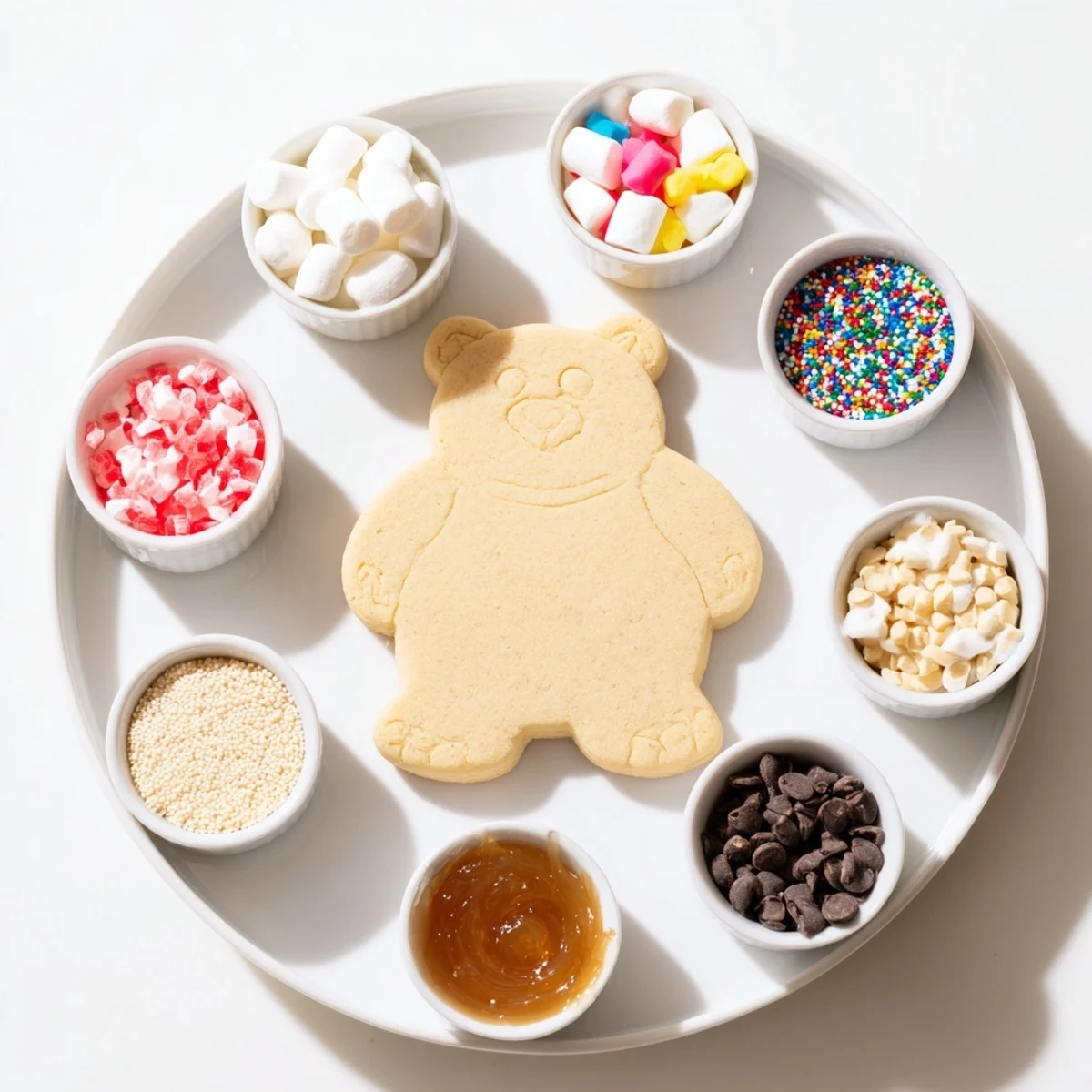 A delightful Cozy Bear Hot Cocoa Board, brimming with warm hot chocolate and sweet treats, ready to enjoy.