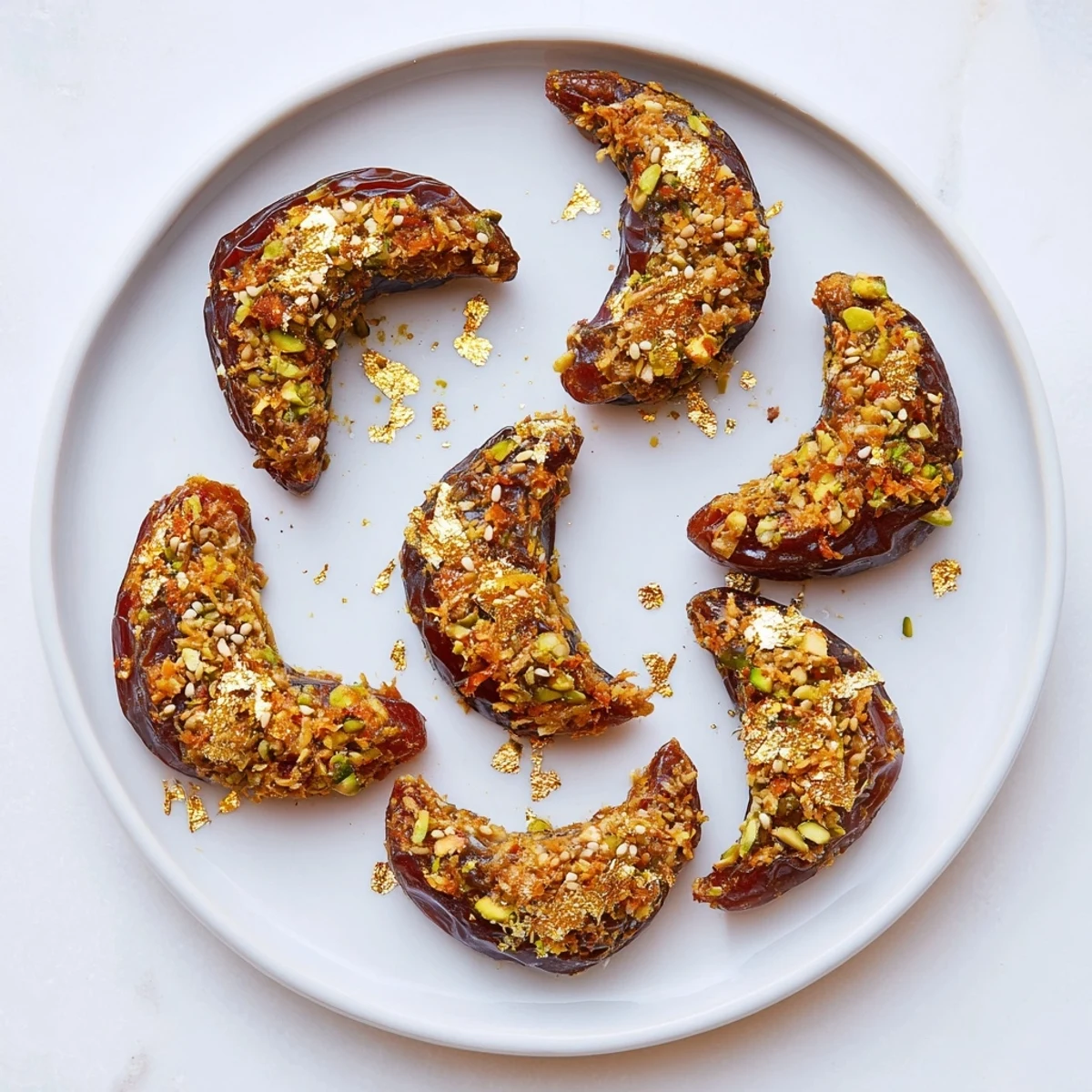 A festive Lunar and Star Date Platter showcasing star and moon-shaped dates, beautifully arranged.