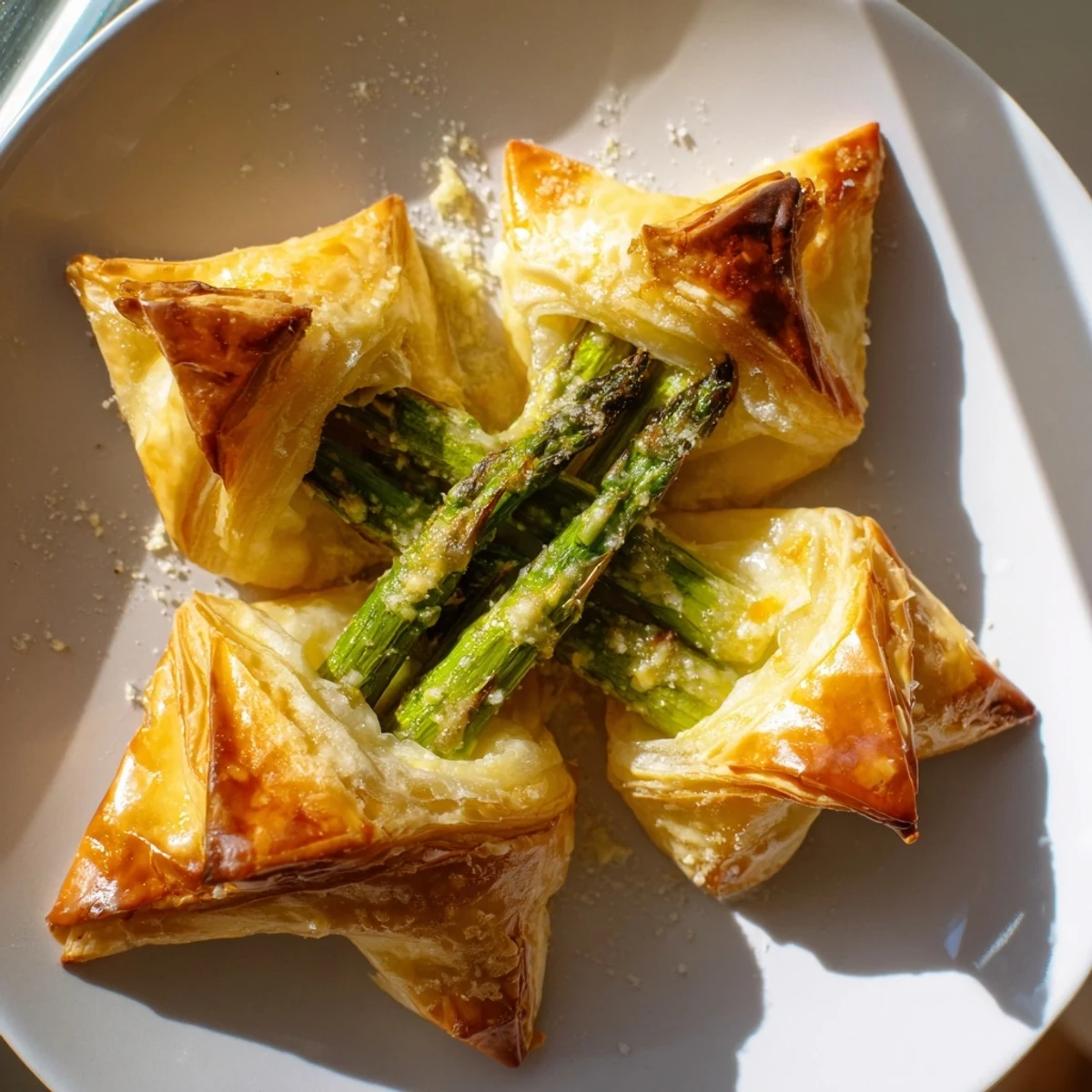 Imagine these beautiful, star-shaped Star Shaped Asparagus Bundle Wraps with a dusting of Parmesan, perfect start!