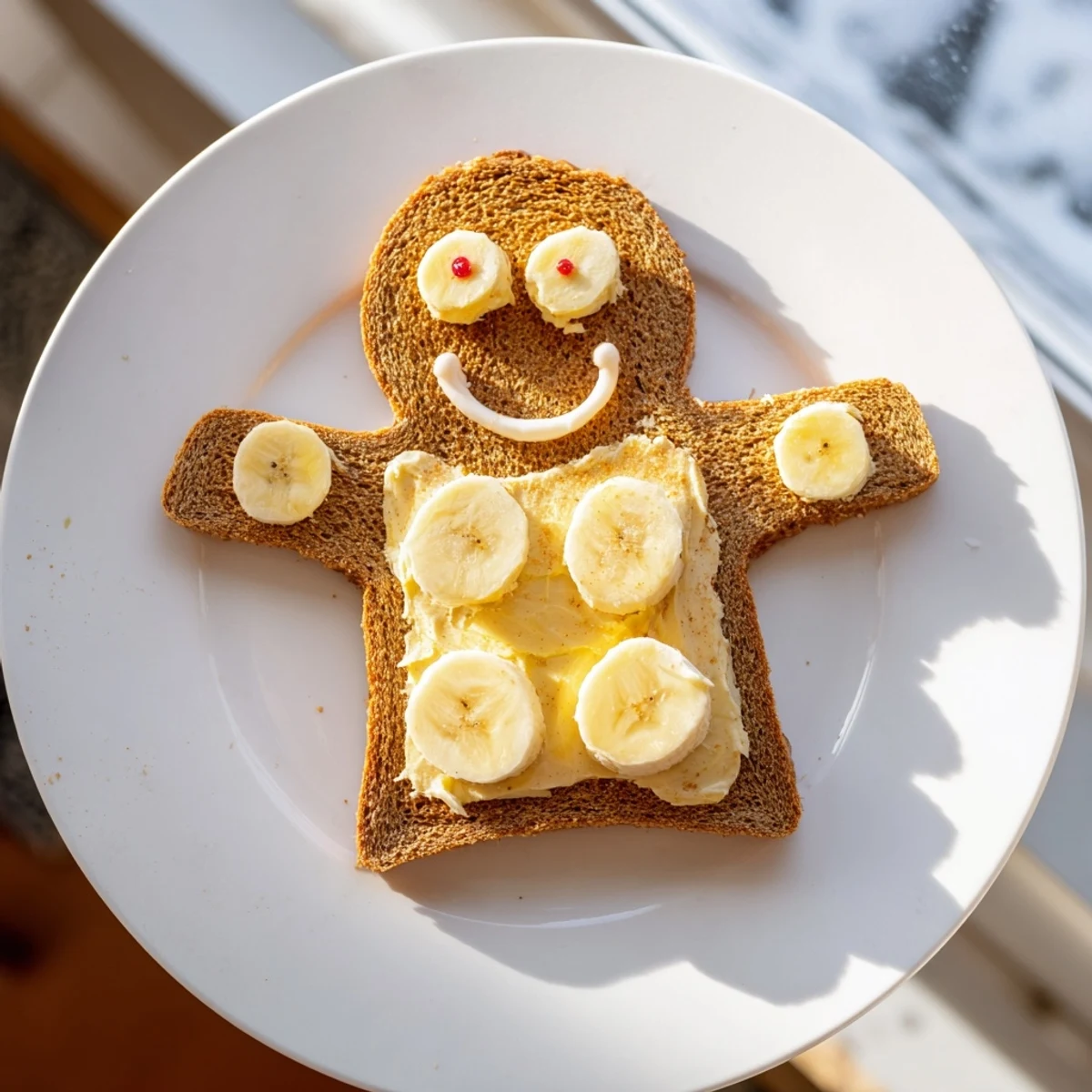 Sweet and playful gingerbread man sandwich cutouts, perfect for kids' lunches or any celebration.