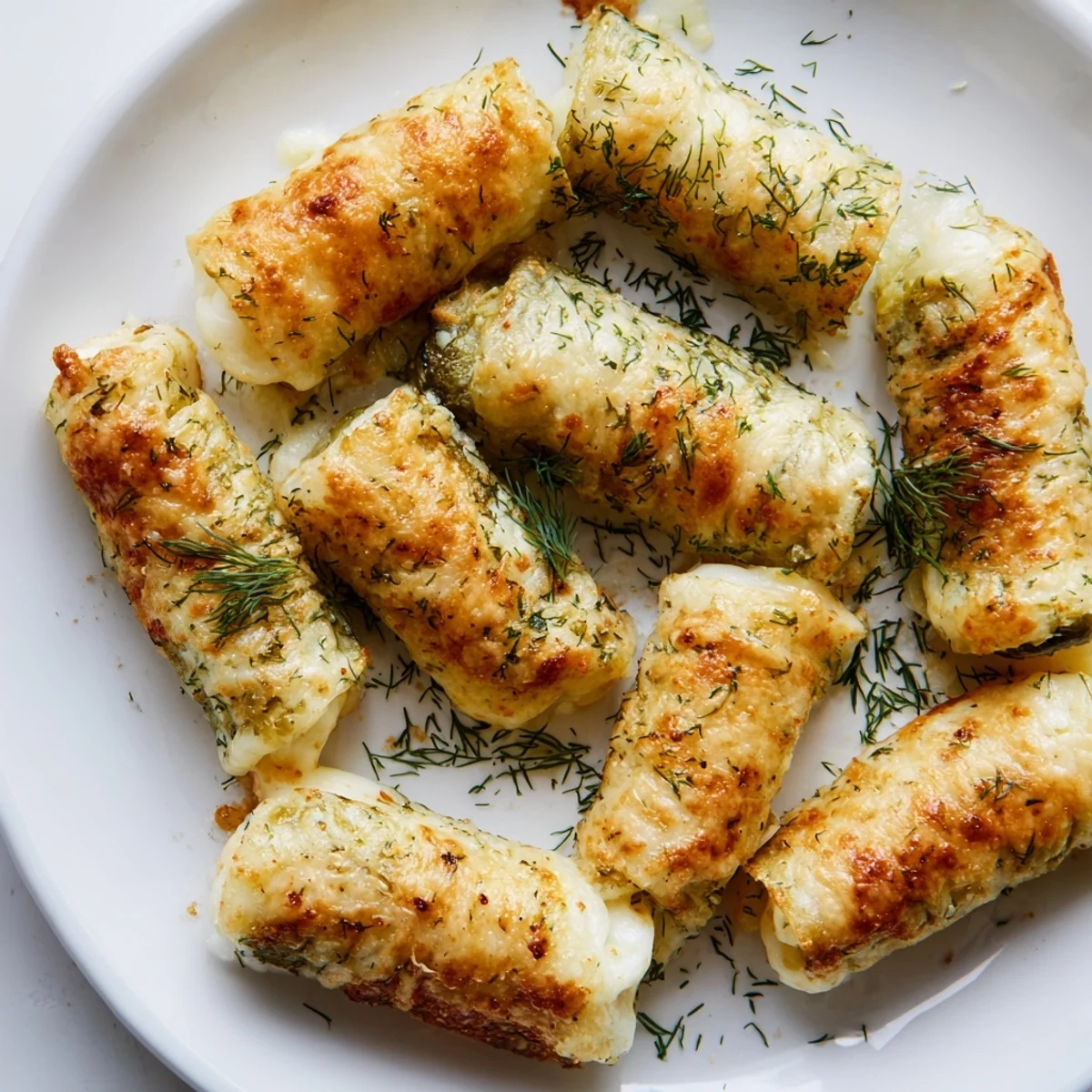 Melted cheese wraps around tangy dill pickle spears in these easy-to-make, flavorful Melted Cheese Pickle Rolls.