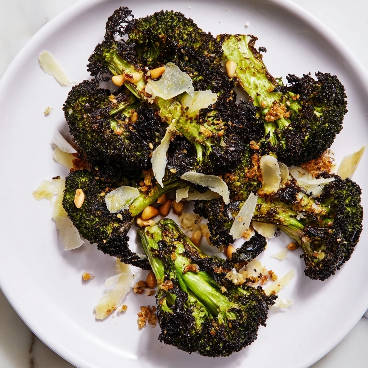 A delicious bowl of Charred Broccoli Salad, featuring tender-crisp broccoli and perfect for a light lunch.
