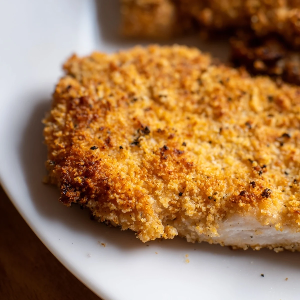 Juicy air fryer chicken cutlets coated in a seasoned breadcrumb crust, perfect for a quick dinner.