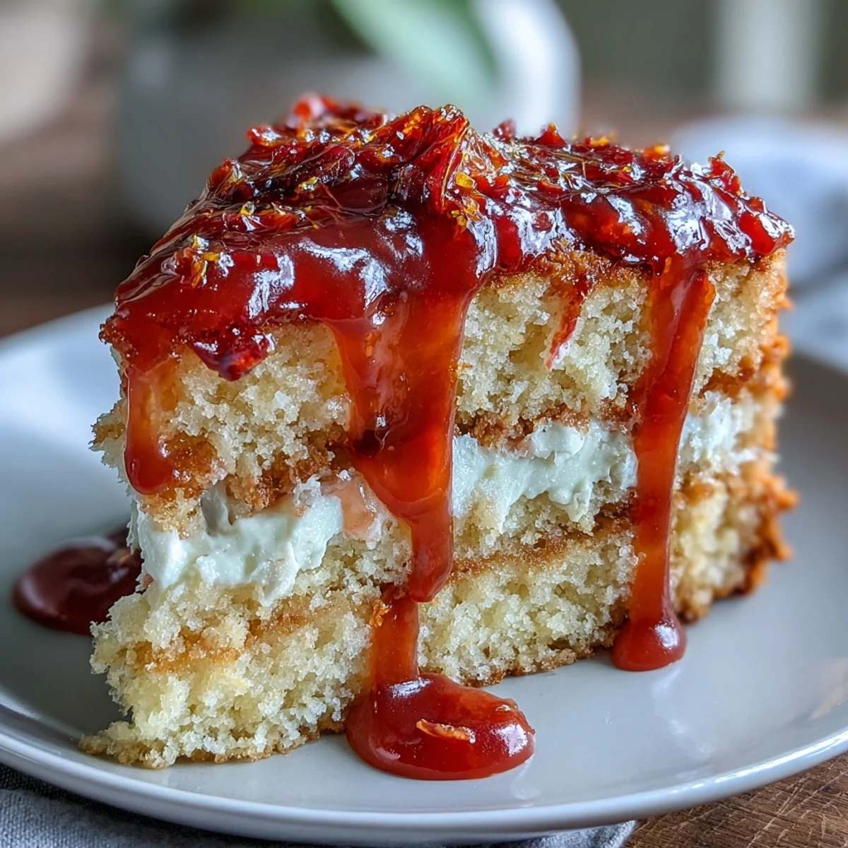 Freshly baked Heavenly Blood Orange Yogurt Cake loaf rests on a cooling rack, displaying golden edges and vibrant blood orange zest topping.