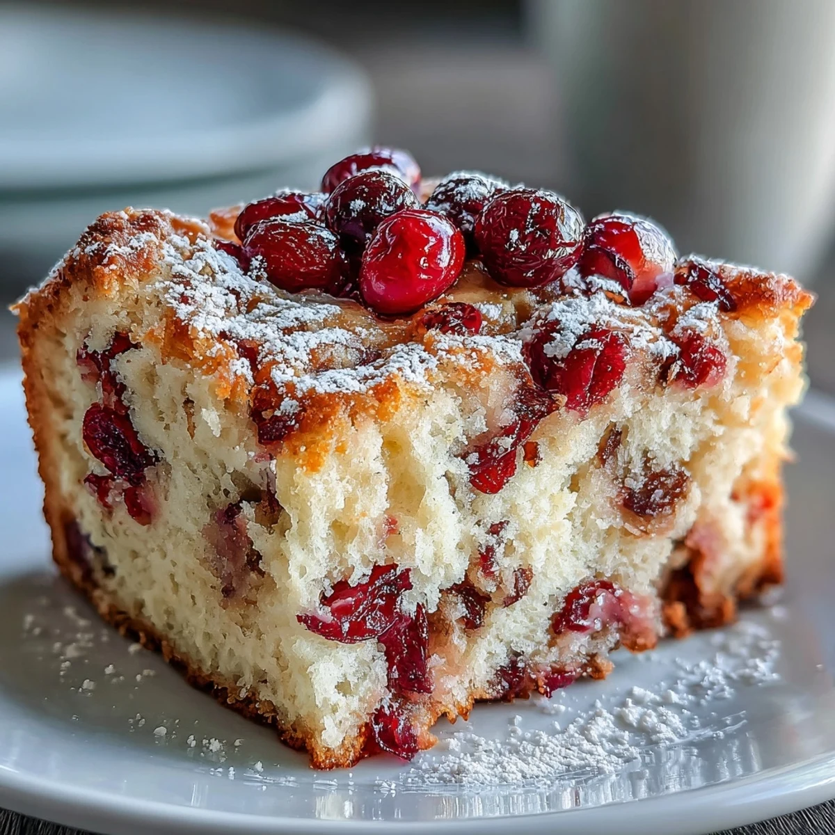 Cranberry Orange Breakfast Cake cooling on a wire rack, showcasing a golden-brown crust and fresh orange zest flecks for a cozy morning treat.