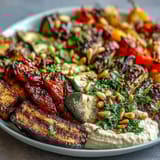Grilled Veggie Platter Hummus