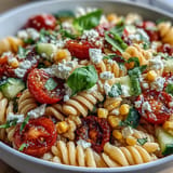 Juicy tomatoes and sweet corn elevate this refreshing pasta salad.