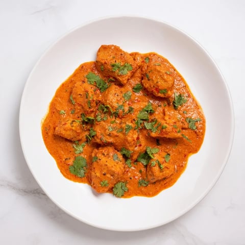 Vibrant Instant Pot Chicken Tikka Masala, creamy coconut based, served with fluffy basmati rice, ready to enjoy.