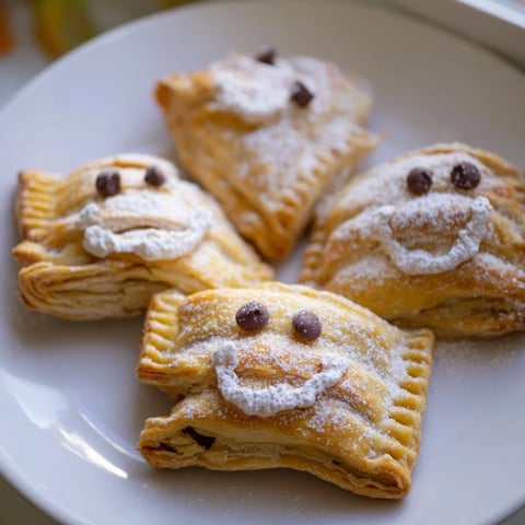 Warm, golden Sleeping Gingerbread Puff Pastry Pockets, filled with spiced gingerbread, ready to enjoy.