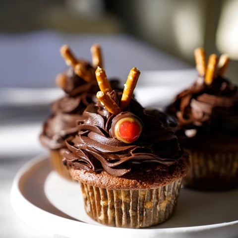 Festive Reindeer Holiday Dessert Platter with chocolate reindeer cupcakes and spiced cranberry mousse, ready to enjoy.