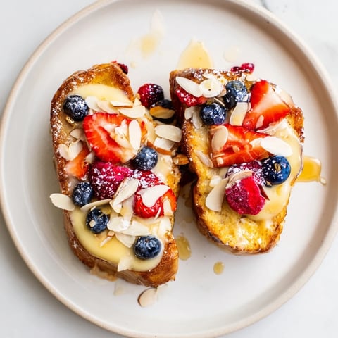Golden-brown Custard Toast offers a creamy center, perfect for a cozy American breakfast or brunch.