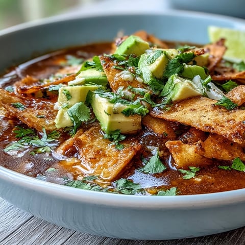 Steaming bowls of Sopa Azteca featuring crispy tortilla strips, creamy panela cheese, and fresh avocado.