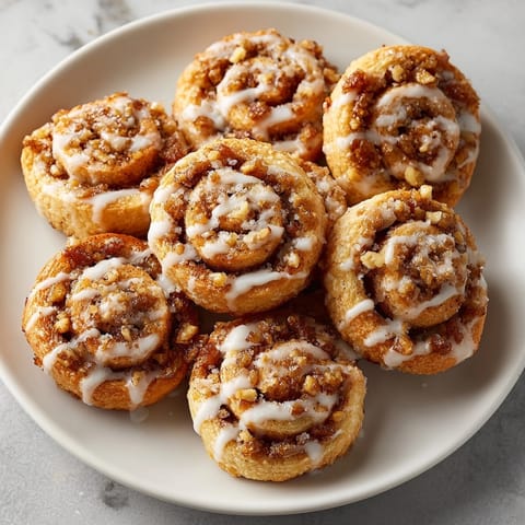 Close-up of beautifully swirled Brown Butter Apple Cinnamon Roll Cookies with visible cinnamon and apples.
