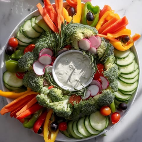 Wreath Veggie Dip Platter #274