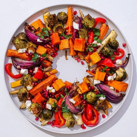 Festive Vegetable Christmas Wreath #294