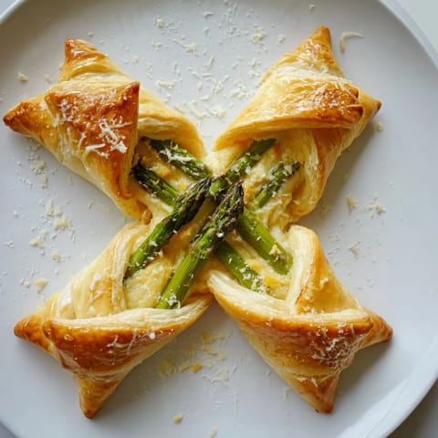 Crispy puff pastry and tender asparagus in these easy, delicious Star Shaped Asparagus Bundle Wraps recipe.