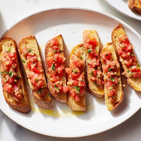 Bruschetta Toasts Diagonal Line #343