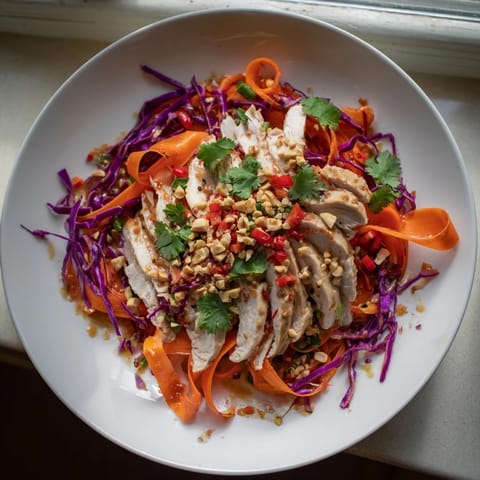 Carrot Ribbon Chicken Slaw #376