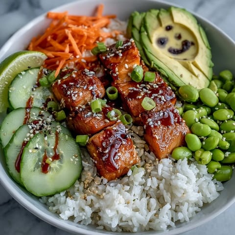 Baked Salmon Rice Bowl