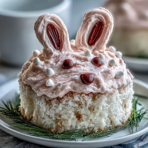 Delightful mini Easter bunny cakes with fluffy vanilla sponge and pastel buttercream, perfect for a festive kids' party.  