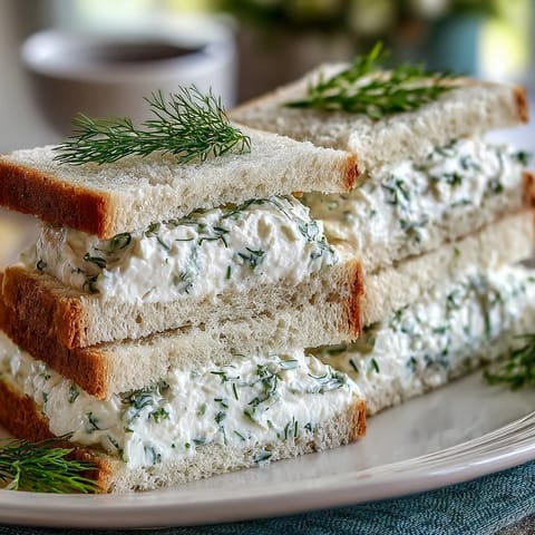 Elegant Benedictine tea sandwiches with creamy cucumber dill spread, perfect for Derby Day or Southern gatherings.