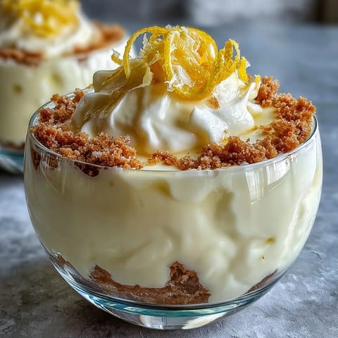 Lemon Mousse Shortbread Cups