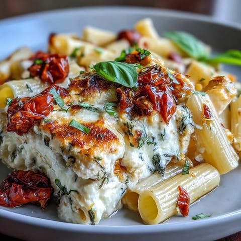 Baked Feta Pasta with Basil