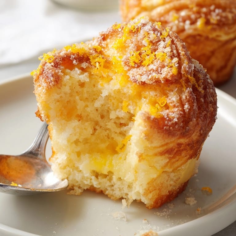 Close-up of a tender Ricotta Orange Twist Muffin, showing soft crumb and zesty aroma.