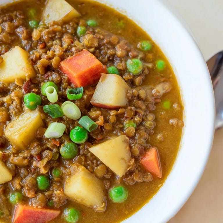 Hearty Japanese Curry Lentil Soup, perfect for chilly days with rich flavors.