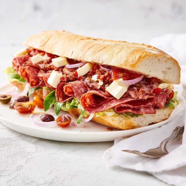 Taste the Flavor Mash-Up Sandwiches, featuring colorful layers of meat and cheese delight.