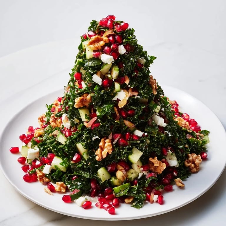 Enjoy a delicious bowl of Chopped Christmas Tree Salad, featuring chopped greens, perfect for Christmas.