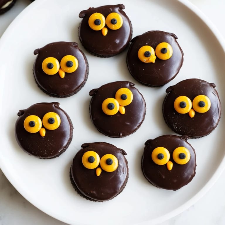 This creative Hoot Hoot Owl party tray offers a delightful arrangement of sweet and fruity treats.