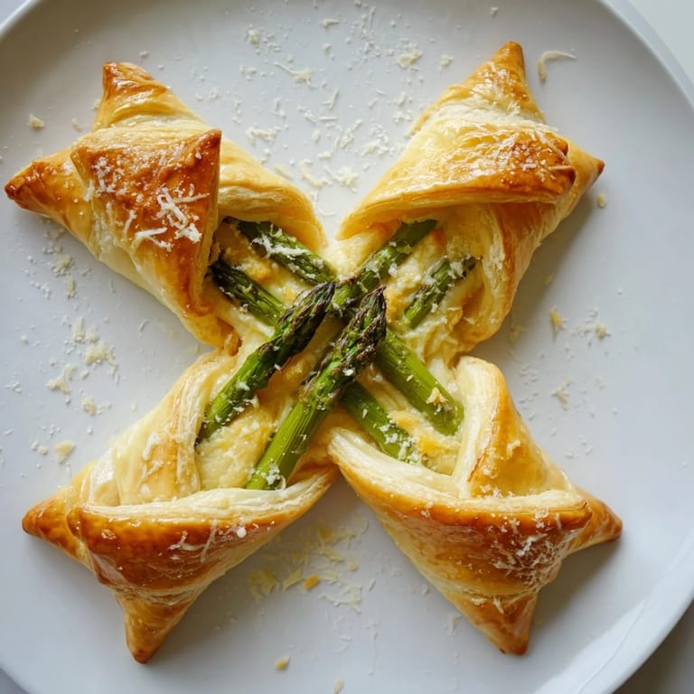 Crispy puff pastry and tender asparagus in these easy, delicious Star Shaped Asparagus Bundle Wraps recipe.