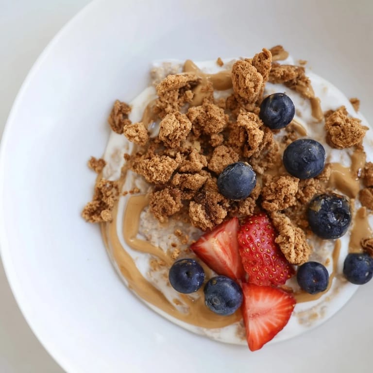 A photo shows a jar of overnight oats gourmet makeover, ready for a flavorful breakfast treat.