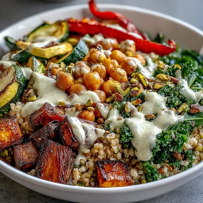 Hearty Mediterranean Buddha Bowl Meal Prep with fluffy bulgur pilaf and spiced chickpeas, ready for storage.