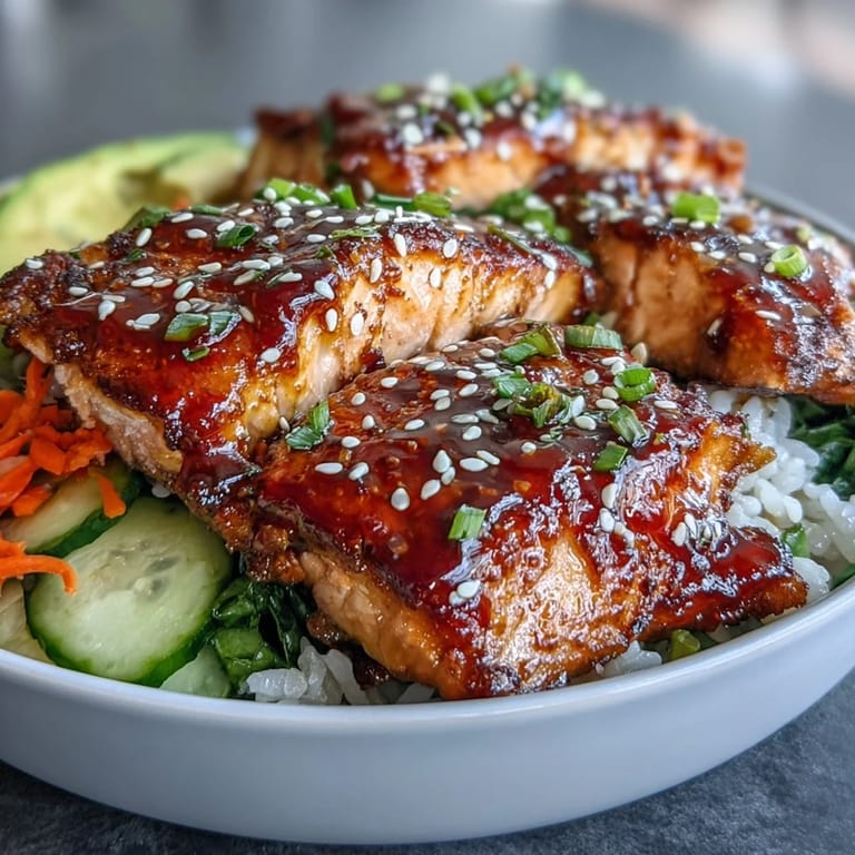Quick 15-minute teriyaki salmon bowl with vibrant vegetables and sesame seed garnish for an easy dinner.