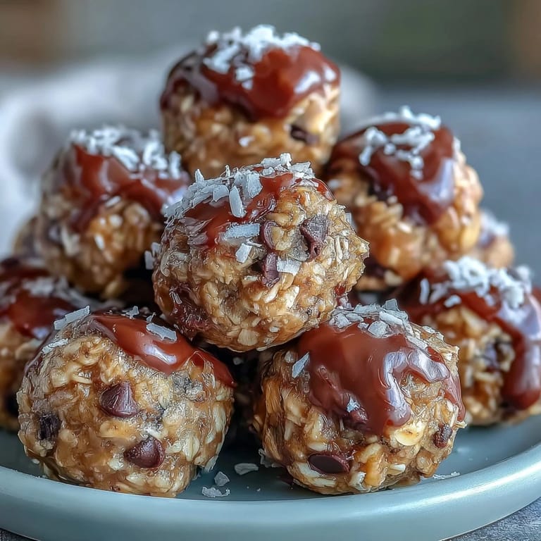 Creamy peanut butter oat bites rolled with honey and mini chocolate chips for a chewy, satisfying treat.