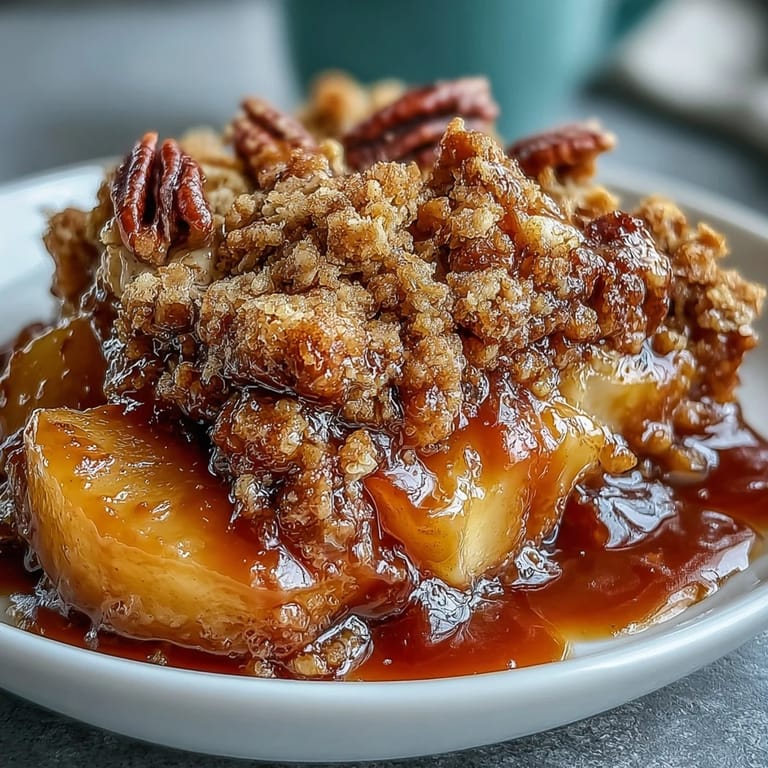 Juicy fruit bake, this Maple Bourbon Peach and Apple Crisp is perfect served warm.