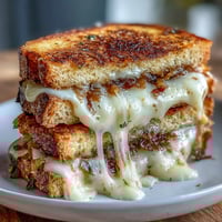 Gooey Gruyere and sweet caramelized onions melt between crispy sourdough slices for the ultimate comfort sandwich.